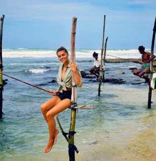 Traditional fishing in Sri Lanka